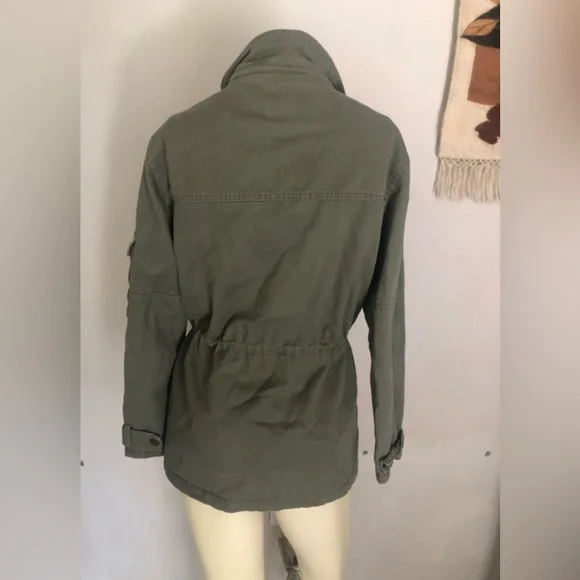 Cielo Jeans Ladies Army Green Field Drawstring Jacket Size Large - Picture 11 of 12